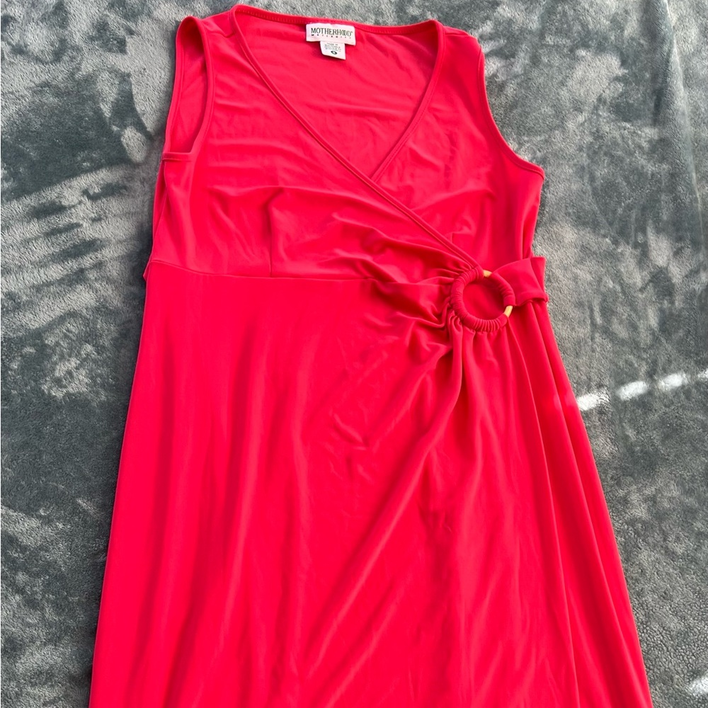 Motherhood Maternity Pink V-Neck Sleeveless Dress